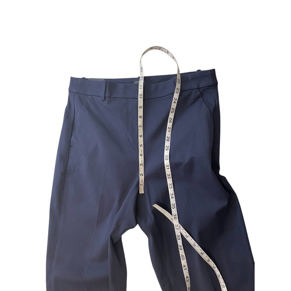 J.Crew Womens Navy Kallie Pant Size Medium Classic Fit Stretch Trousers - Picture 9 of 12